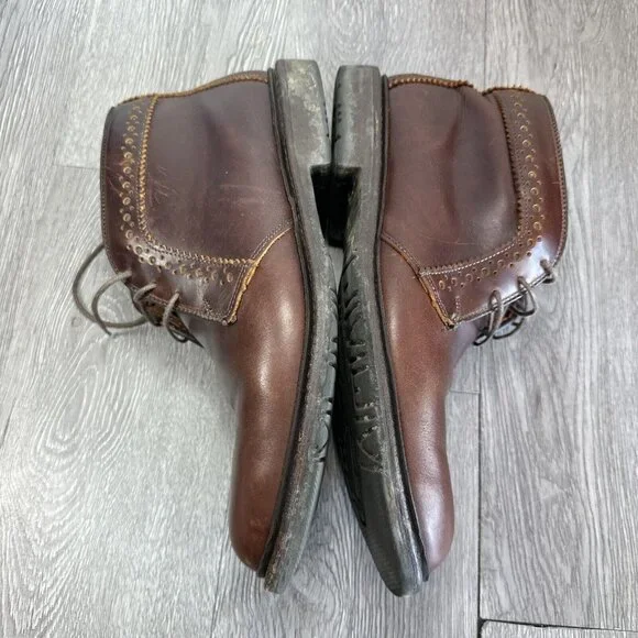 Allen Edmonds Bellevue Boots Brown Leather Mens Size 10.5 D Rare